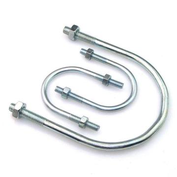 哈德威 U型螺栓帶2個螺母，M8-28，6分，鍍鋅